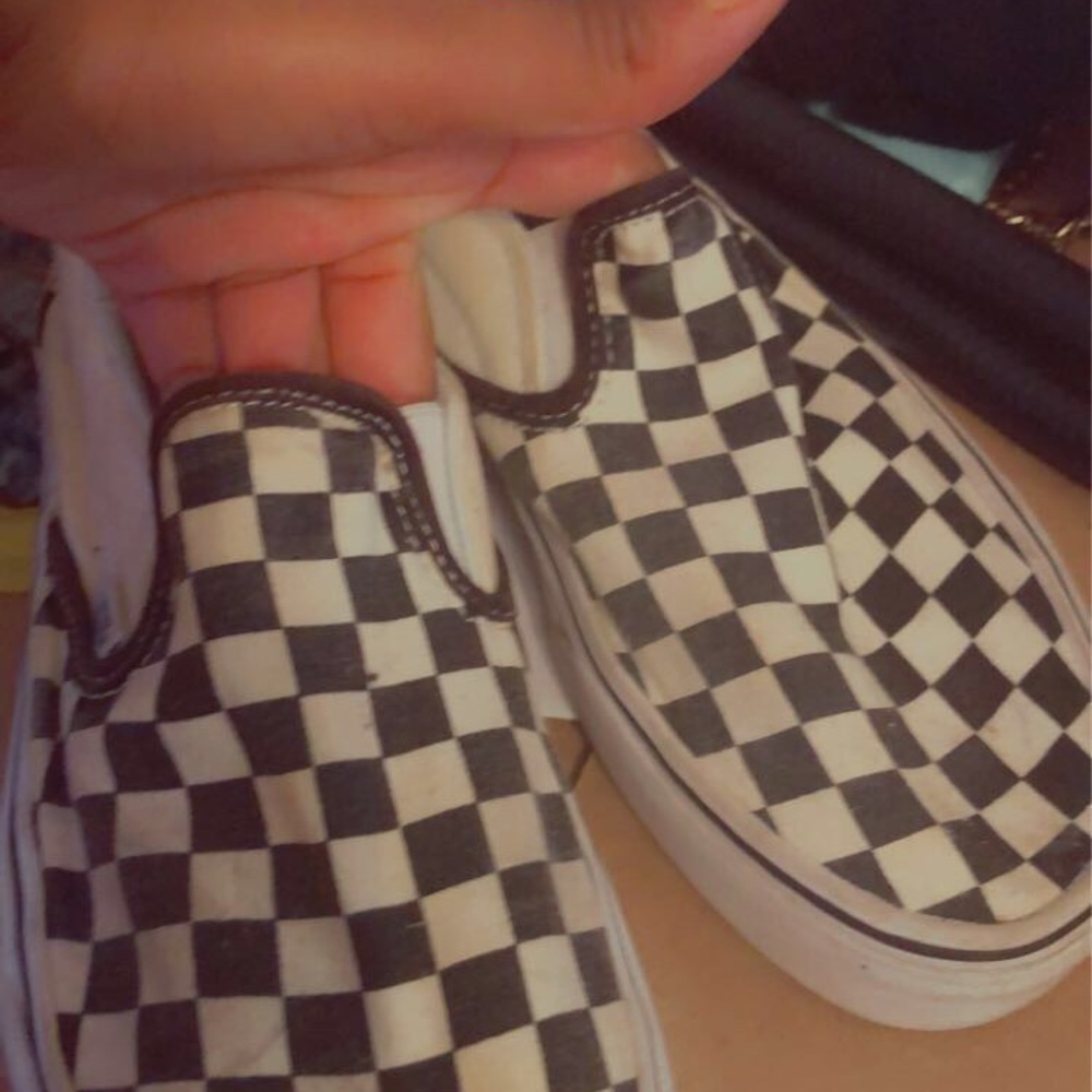 Black and white checker board vans - Picture 2 of 3